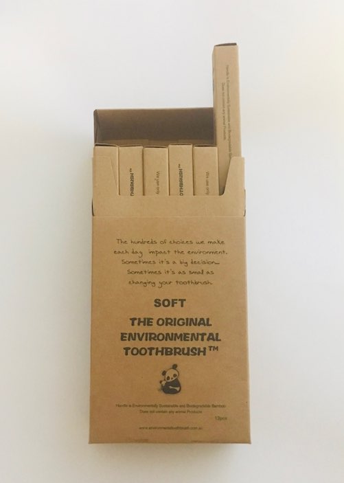 Box of 12 Soft Bamboo Toothbrushes