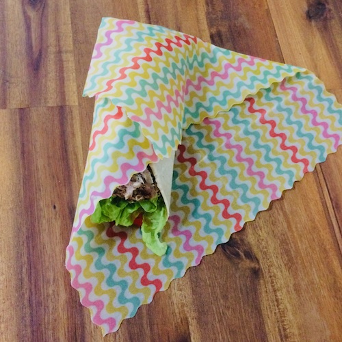Wraping a salad wrap