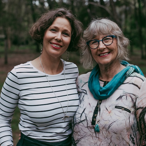 Sue and Nikki in a bushland setting